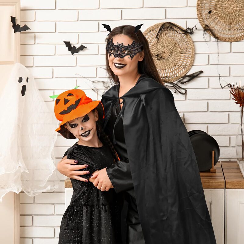 新しいハロウィーンのしわの魔女の帽子のパーティーの魔女の帽子のマントの黒いオックスフォードの布の魔女の帽子の化粧道具|undefined