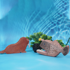 木製工藝品兒童玩具生日禮物可愛木雕裝飾品車載裝飾品量大從優