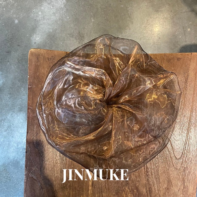 JINMUKE 韓国輸入ヘアアクセサリー、オーガンジー、特大シルク糸、春夏新作ヘアゴム|undefined