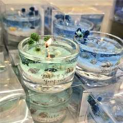 济州岛海色贝壳海洋香薰蜡烛香氛 海岛果冻旅游纪念