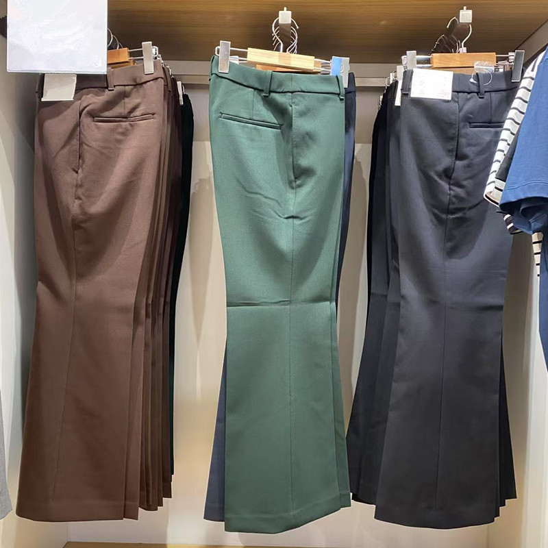 Japanese Women's Clothing 25 Autumn and Winter New Elastic Flared Pants Smart Pants Dress Pants Commuter Casual Slimming Pants 479721