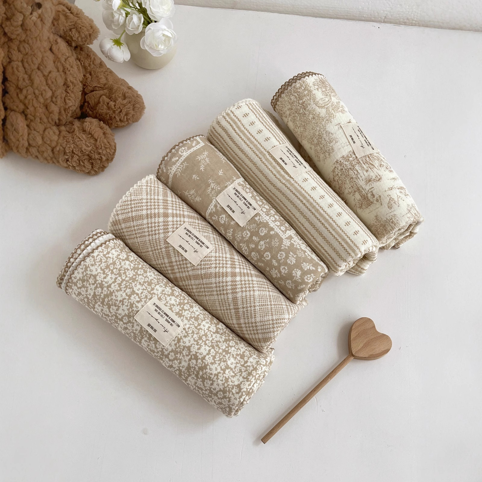 Muslin Pure Cotton Gauze Wrap Baby Blanket Baby Blanket Blanket Swaddle Towel Summer Bath Towel