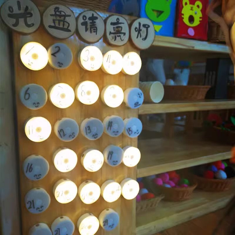 Kindergarten Cd Light-Up Action Lights, Please Turn on the Lights, Wholesale Sign-In Lights, Press-Type Tap Lights, Rechargeable Night Lights