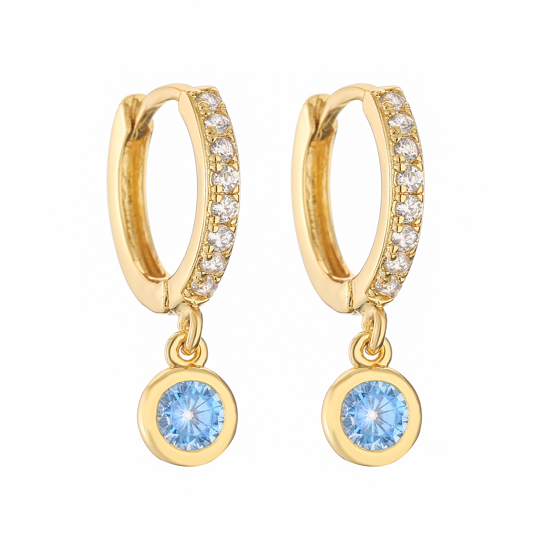 Copper Material 1 Pair Elegant Modern Style Geometric Copper Plating Inlay Zircon Drop Earrings