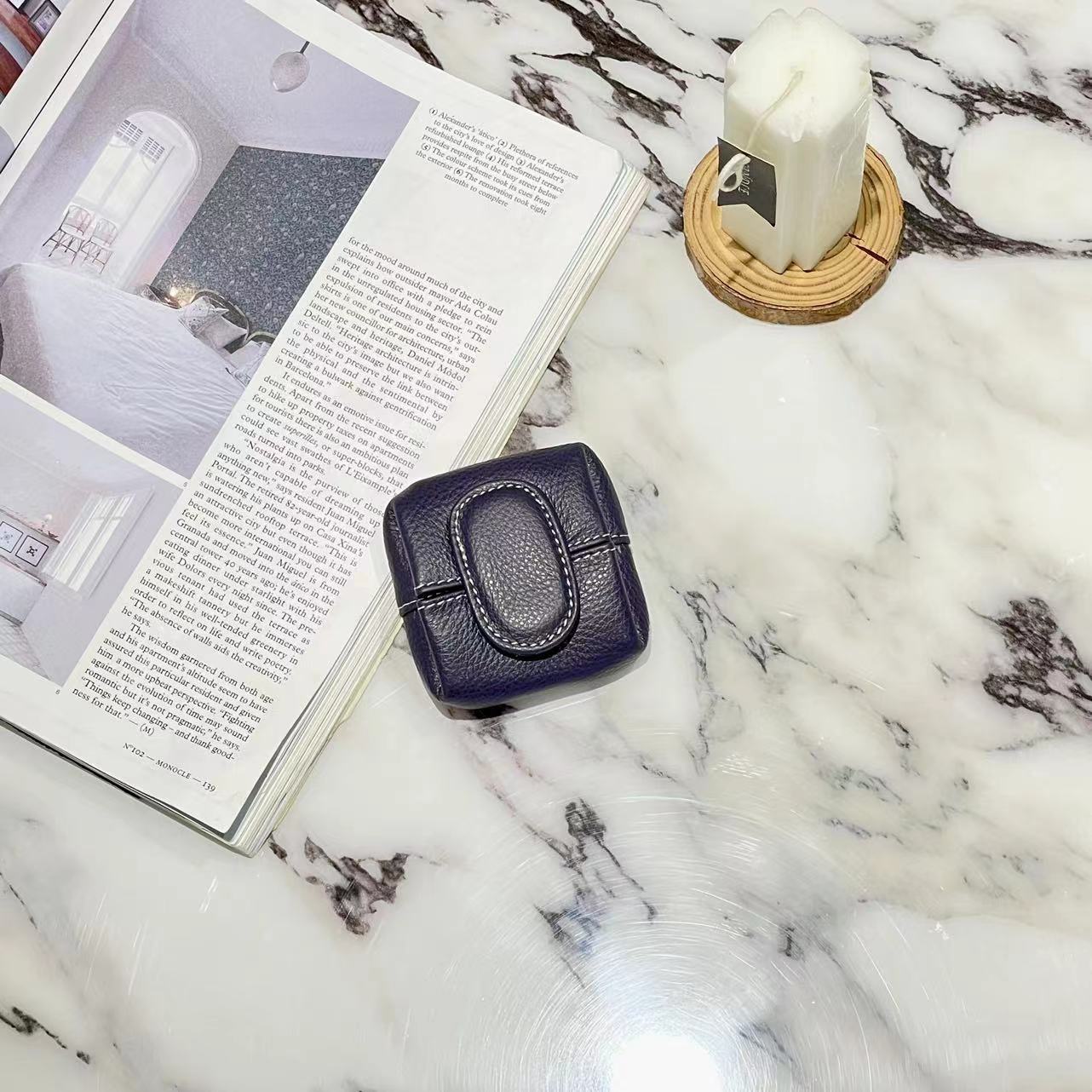 Monedero de cuero genuino primera capa de piel de vaca mini billetera de almacenamiento clave transfronteriza pequeña billetera de piel de vaca de las mujeres