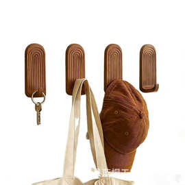 跨境木质拱形墙面置物架波西米亚风挂衣架帽子衣物收纳架钥匙架