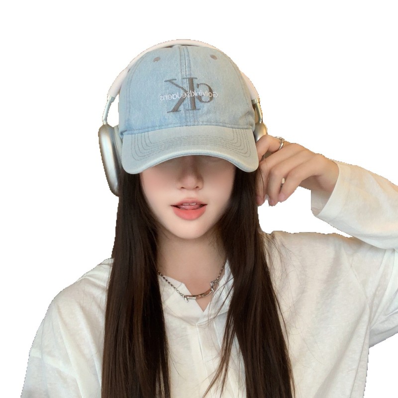 字母韩版ck棒球帽棒球帽男女情侣时尚刺绣字母牛仔百搭鸭舌帽子|undefined