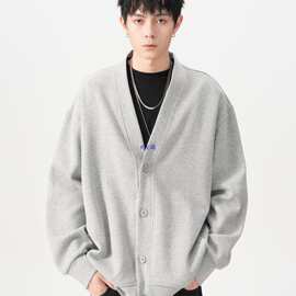 开衫男春季潮牌感慵懒针织毛衣宽松百搭休闲开衫宽松外套