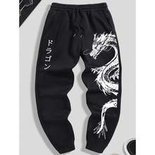 T 32662 dragon print track pants ������ӡ���˶�����羳