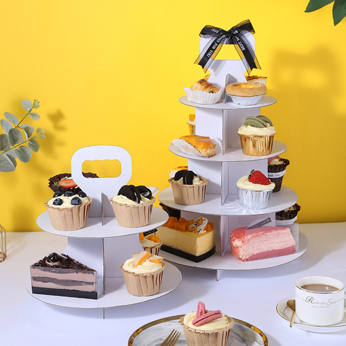 Multi-layer dessert packaging box cake box dessert table disposable mousse portable dessert stand afternoon tea packaging box