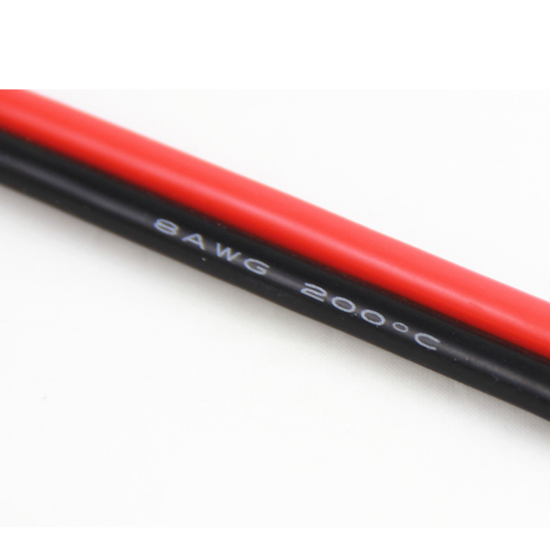 2并硅胶红黑并线软硅胶排线彩排线电脑电池连接线10AWG红黑双并线