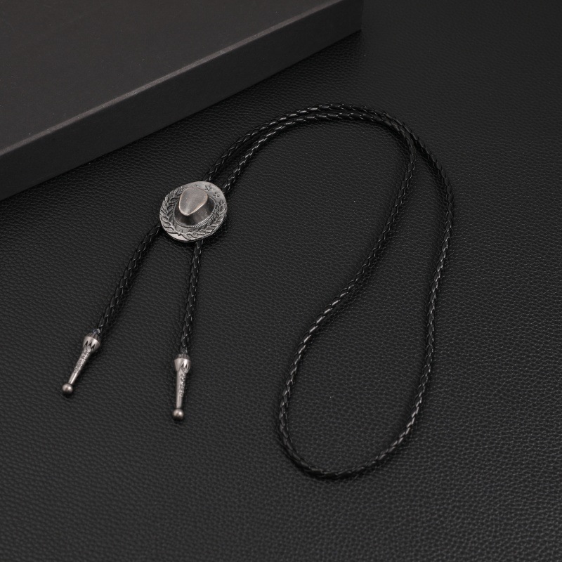 Alloy Pendant Material Vacation Classic Style Solid Color Pu Leather Alloy Men's Pendant Necklace Men Pendant Necklaces