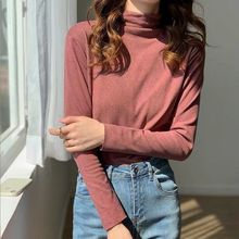 毛衣女新款打底衫秋冬半高领内外搭紧身修身保暖长袖针织衫