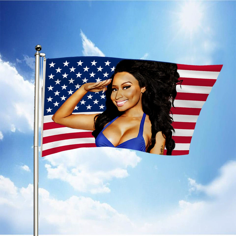 Amazon Популярная продажа Explosion Американская новая Ники Мина 100%Полимер Поли Digi баннер Nicki Minaj