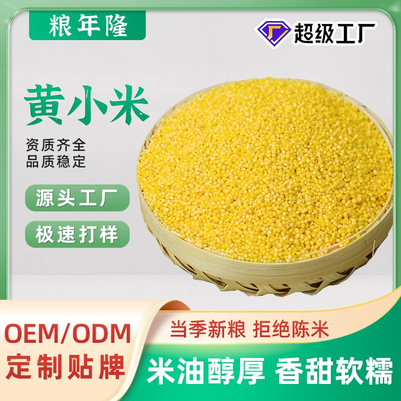 Северо-восточный желтый просо, новый рис, вакуумно упакованный завтрак, питательная для желудка каша из проса, послеродовой рис, фермерский крупнозерный ароматный клейкий просо, оптовая продажа