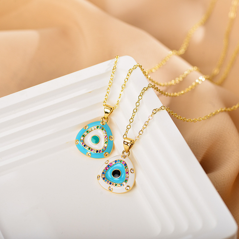 Fashion Geometric Copper Plating Rhinestones Pendant Necklace