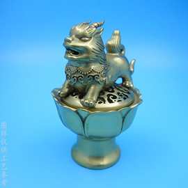 定制仿古做旧纯铜桌面小摆件分体空心组合设计神兽麒麟装饰工艺品