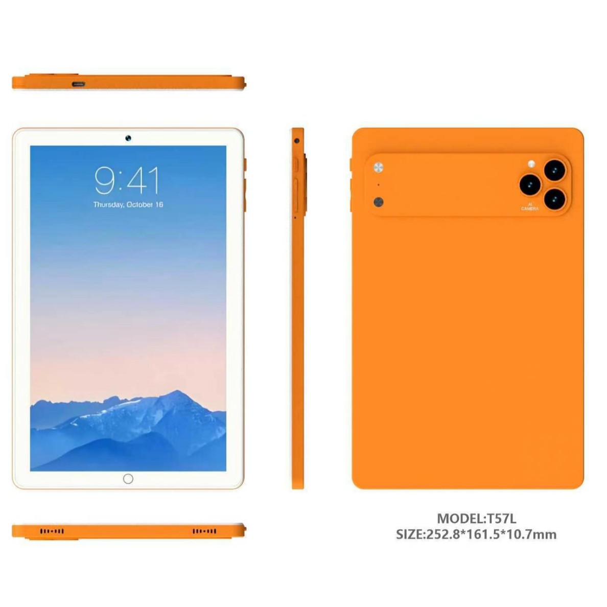 New cross-border foreign trade model Pingguo 17 tablet computer 10.1inch Android 4G with call capability and USB-C port