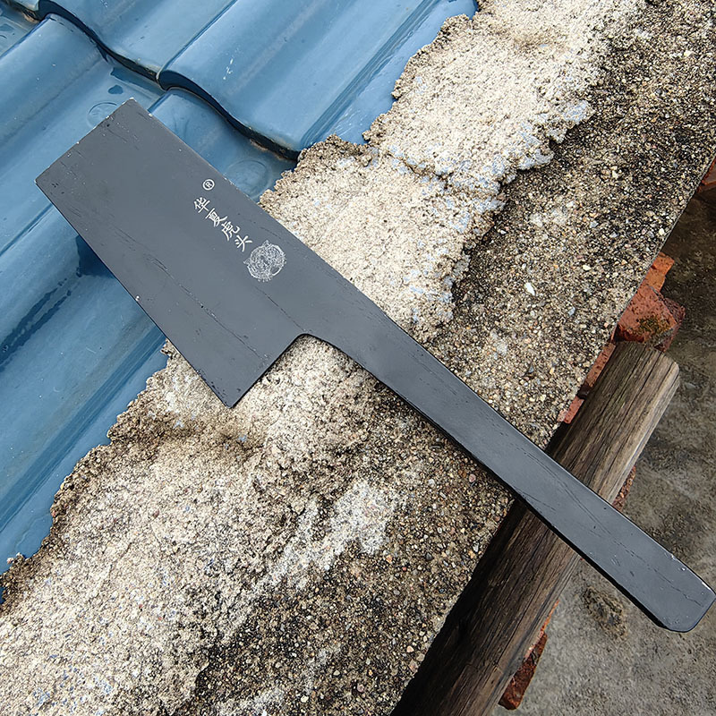 Cuchillo de ladrillo de acero de prensado de un solo lado cuchillo de ladrillo de pared cuchillo multifuncional ladrillo de corte grueso mango de arco circular