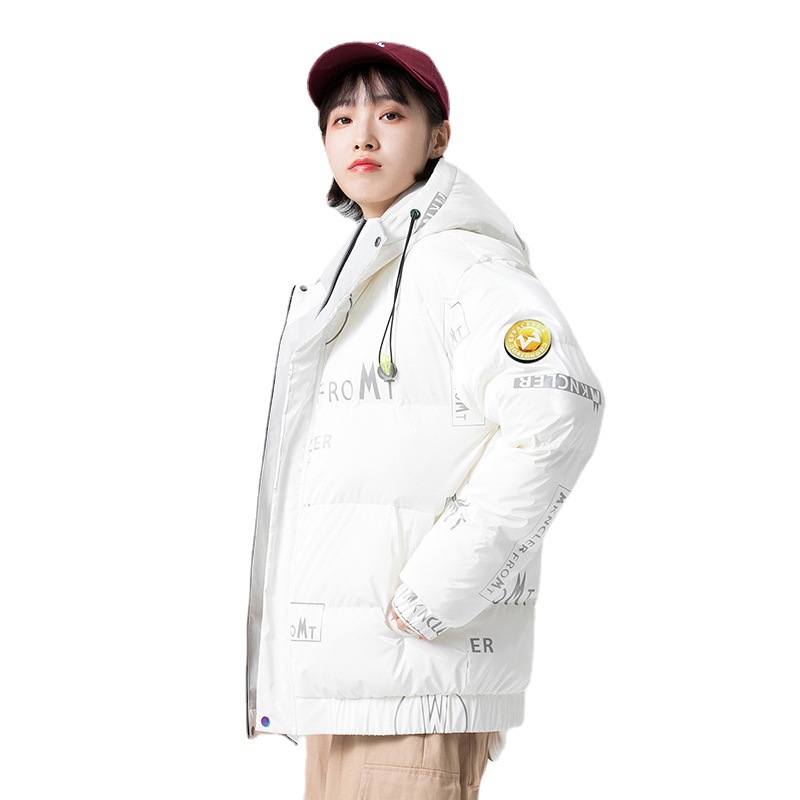 2022 invierno abajo Chaqueta brillante superficie pareja moda impresión caliente pato blanco abajo luz suelta abrigo fábrica al por mayor