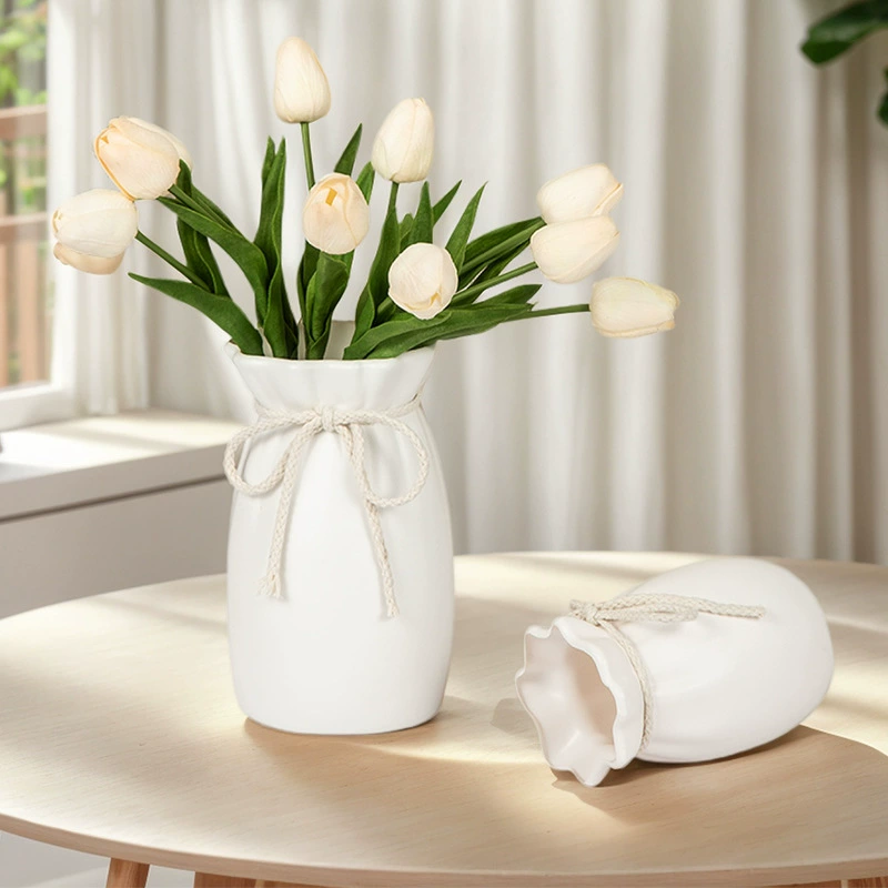 Производитель оптом креативная удачная сумка пластиковая ваза украшения сухоцветы розовый рабочий стол гостиная современная цветочная композиция украшения цветочное украшение