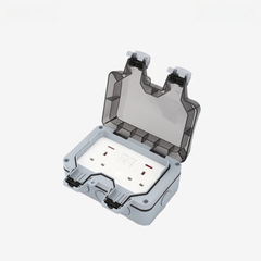 Factory Direct Supply Cross-border IP66 Outdoor Waterproof Socket with British Standard, PC Material, Indicator Light, Rainproof Charging