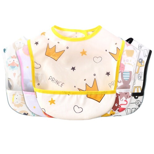 2024 lightweight EVA baby eating bib waterproof children's bib infant supplementary food feeding pocket saliva pocket