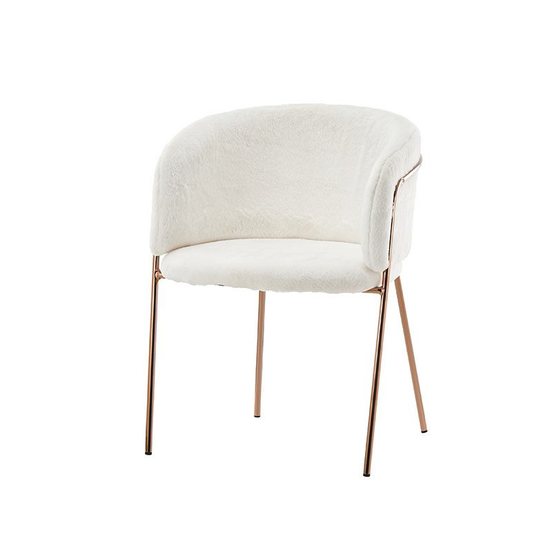 Silla de comedor de estilo crema nórdica de lujo ligero silla de alta calidad silla de mesa image 3