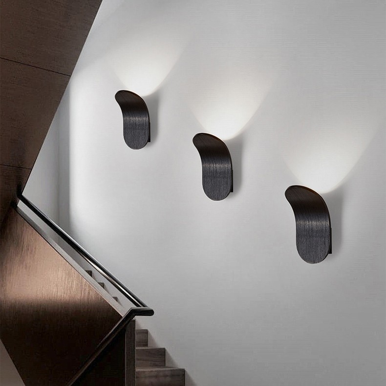 LED lámpara de pared moderna minimalista creativa sala de estar fondo pared dormitorio cabezal de cama hotel pasillo escalera lámpara de pared