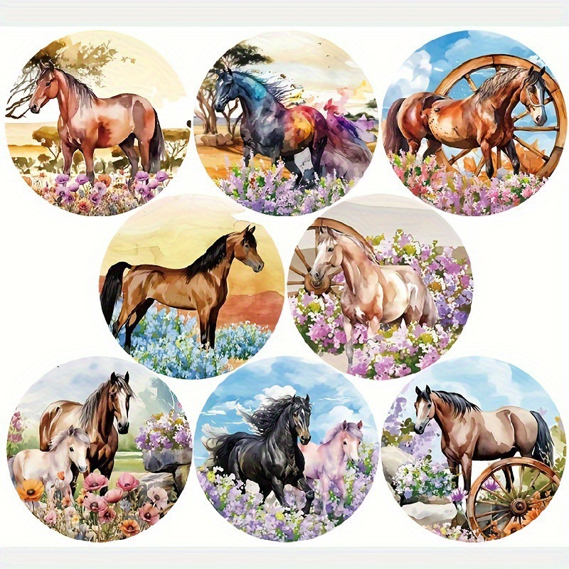 Ventas transfronterizas calientes de 8 piezas de conjunto de cojín de taza de arte de diamante, con soporte, pequeño conjunto de pintura de diamante, adecuado para adultos