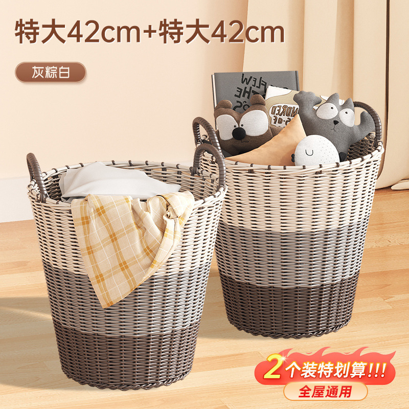 Cestas de ropa sucia de baño Cestas de ropa sucia Cestas de ropa sucia Cestas de lavandería domésticas Cestas de ropa tejidas a mano