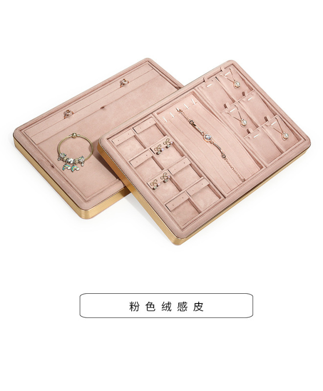 B001-(26-876)粉色絨感皮金屬盤(旭躍)詳情_04