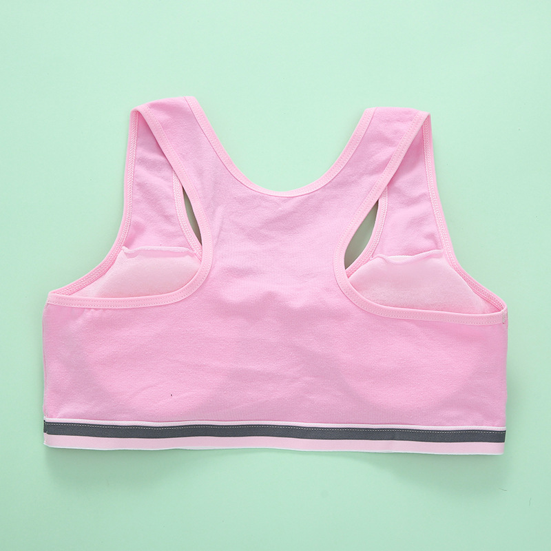 Desarrollo de las Niñas Ropa interior estudiante de la escuela primaria sujetador de niña de algodón estudiante de secundaria en forma de I chaleco deportivo 9-16 años