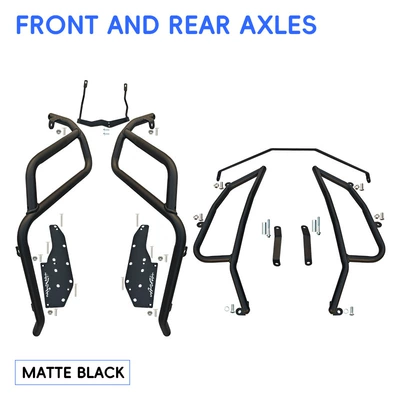 and rear exhaust pipe bumpers, Motorcycle bumper - blackreinforced-front-bumper-rear-bumper