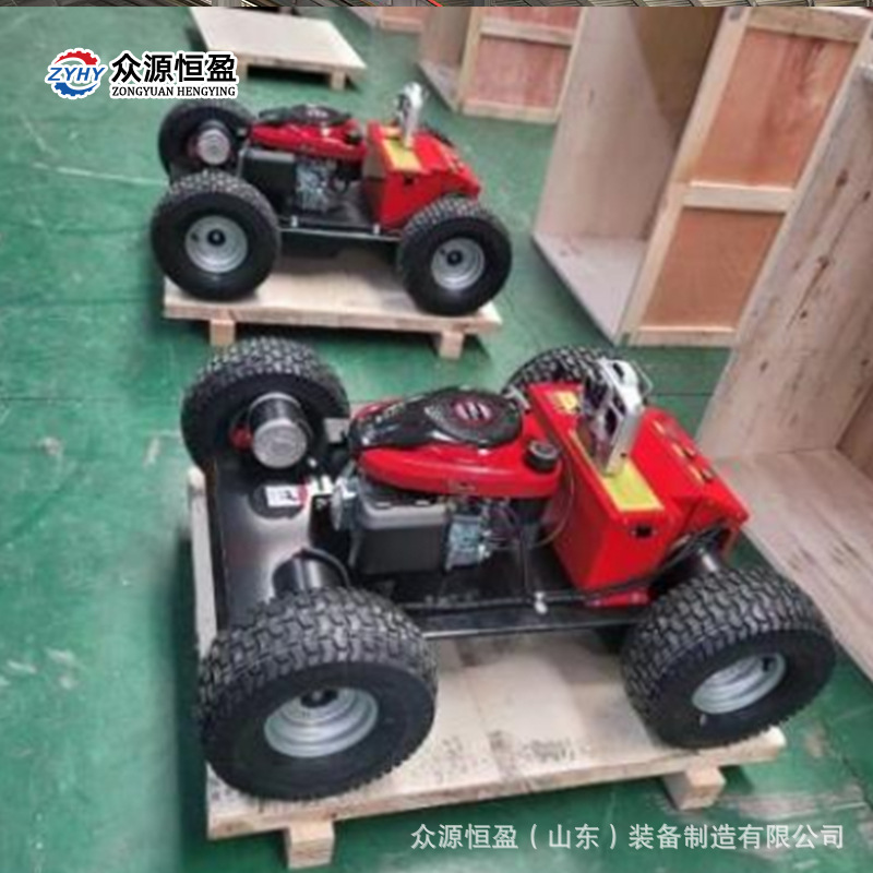 出口韩国履带遥控割草机 轮式液压草坪修剪机园林绿地修剪机