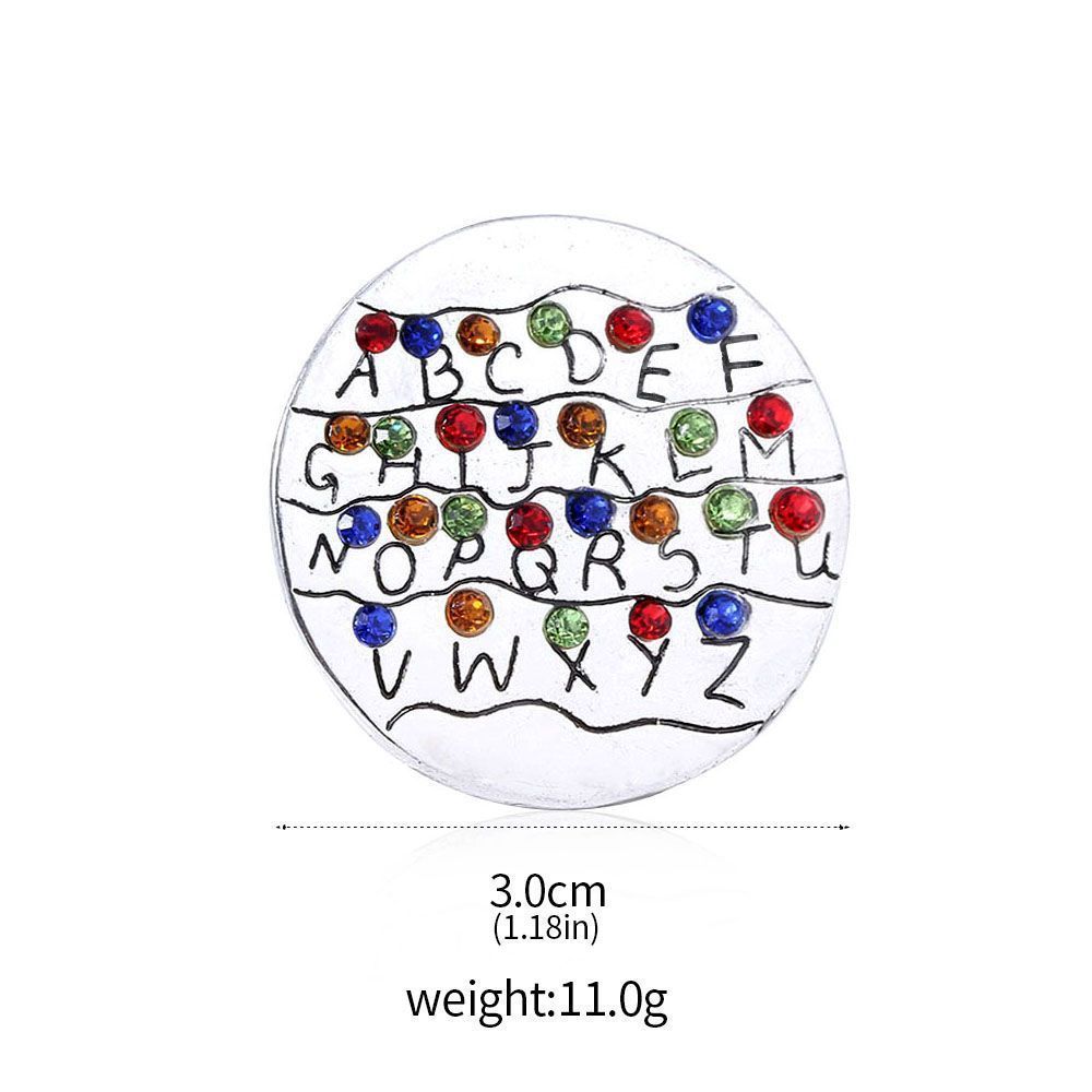 欧米映画・テレビ周辺グッズ「ストレンジャー・シングス」第5シーズン 26文字ワッフルキーホルダー 食人花ペンダント 輸入品