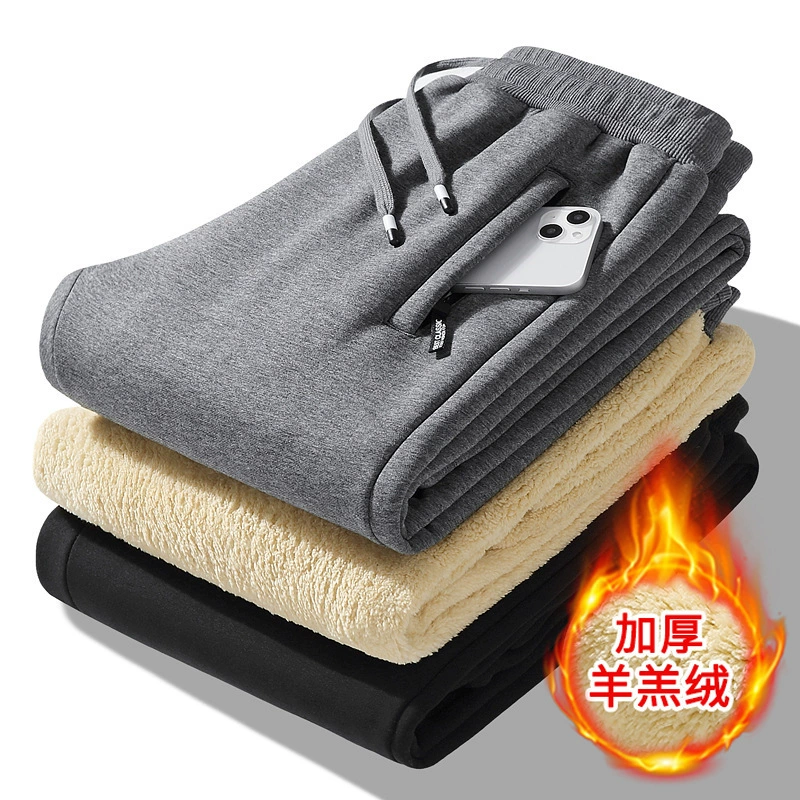 23 новые кашемировые хлопчатобумажные брюки повседневные брюки прямого толстого среднего возраста новые хлопчатобумажные брюки на молнии карманы для старика ягненка