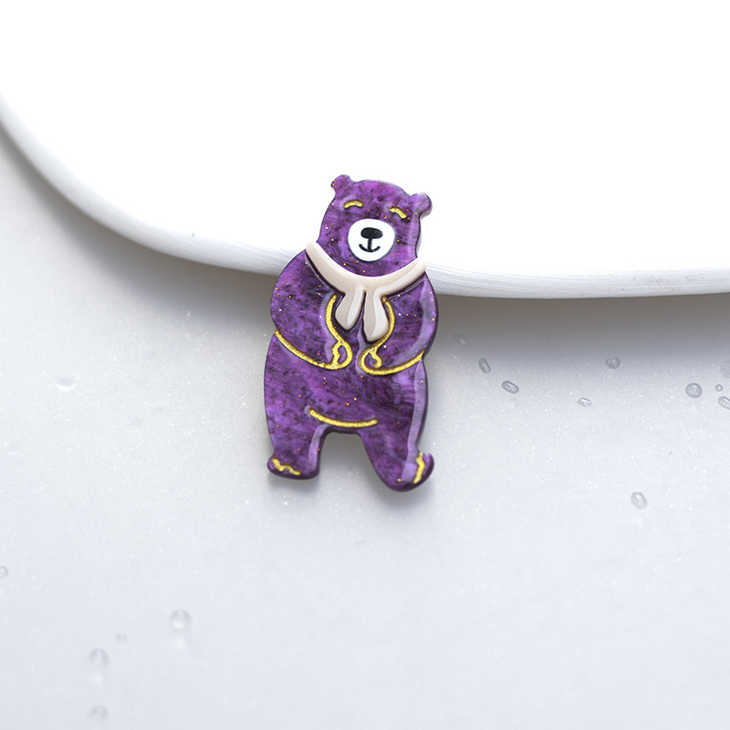 Fashion Bear Cat Arylic Jewelry Accessories 1 Piece