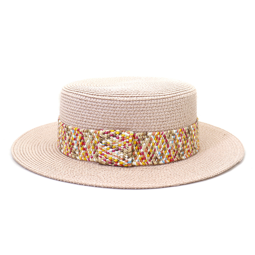 Color Flat Straw Hats NSDIT104160