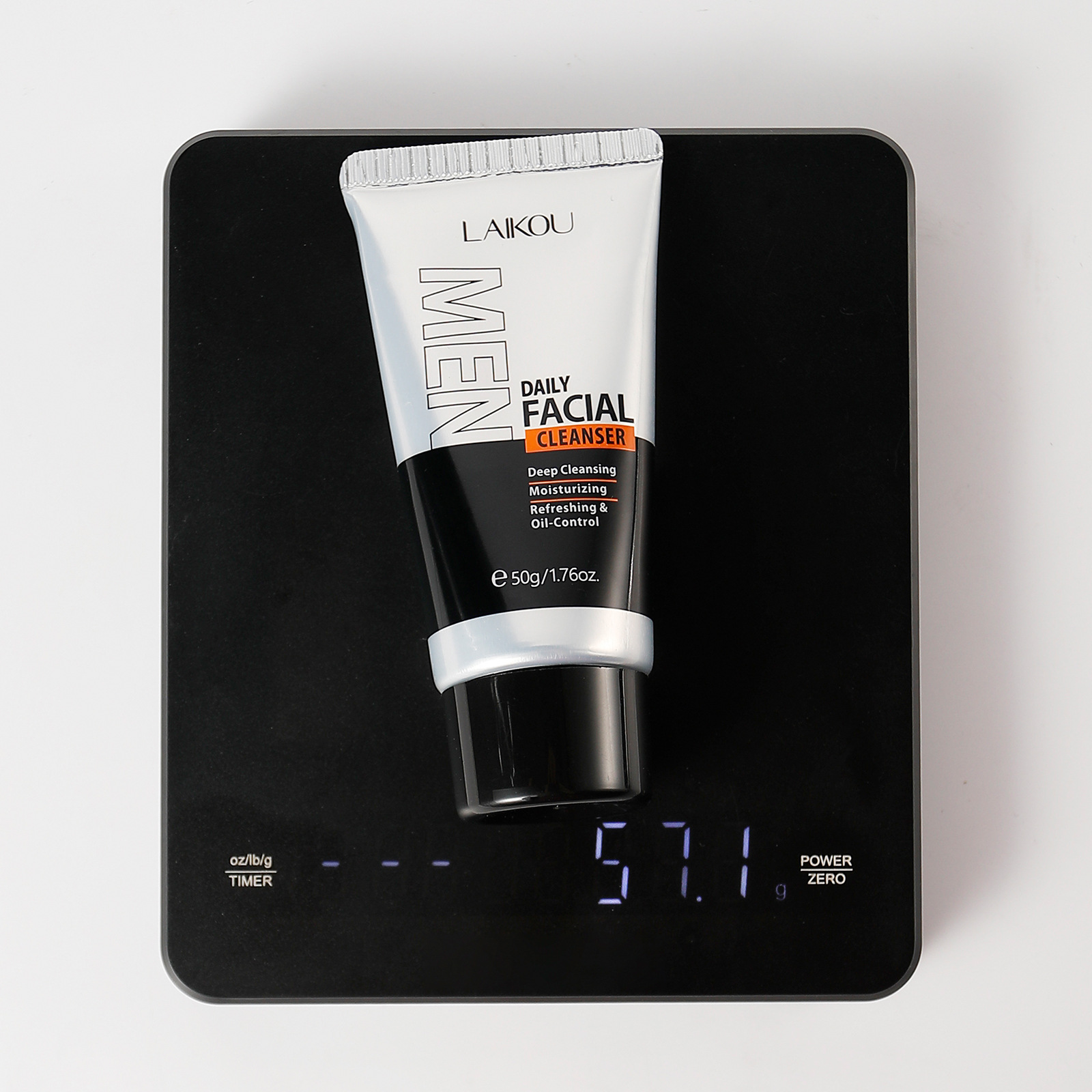 The new cross-border product LAIKOU Men's Facial Cleanser 50g refreshing facial Cleanser is in stock for facial cleansing, hydrating and moisturizing undefined
