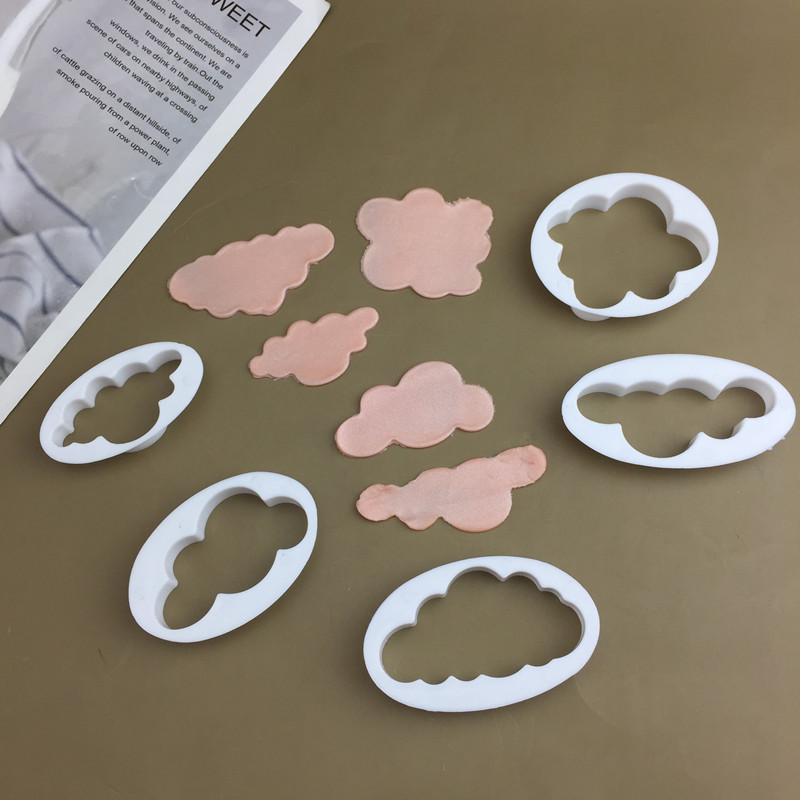 5pcs Облака с сахарным принтом для торта Облачная форма для резки DIY декоративные инструменты для выпечки Облака для печенья