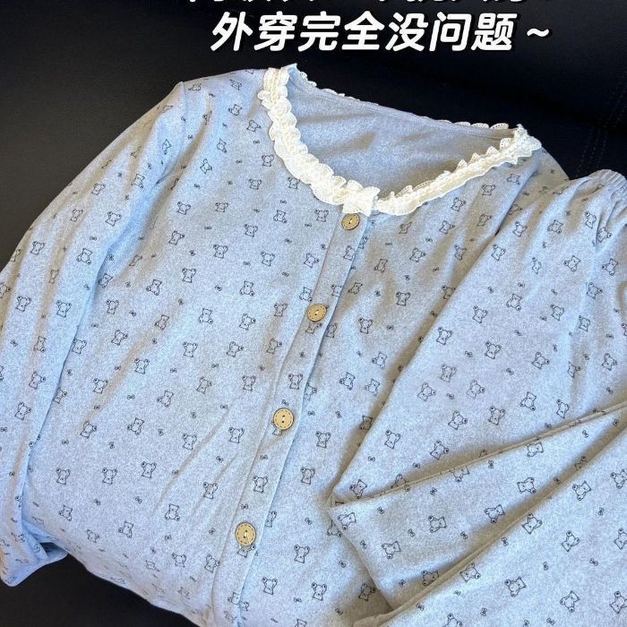 (브래지어 포함) DE RONG 공장 도매 신작 겨울 새 스타일 여성 더블 길이 가디건 레이스 칼라 심플하고 달콤함