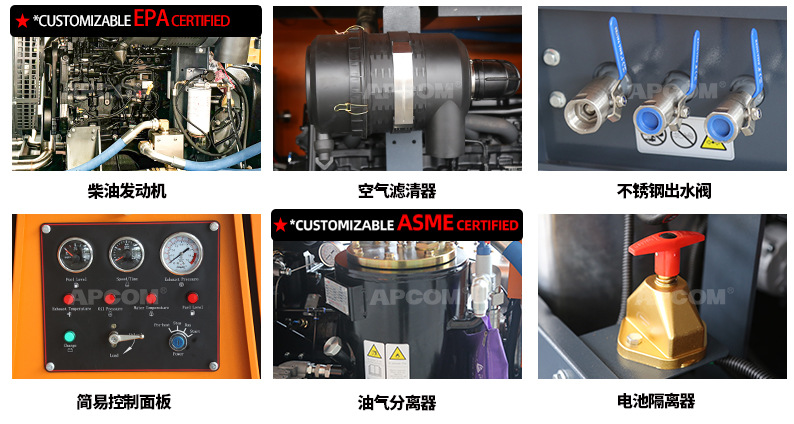Diesel Mobile 30Kw Screw-Type Variable Frequency Air Pump Air Compressor Industrial Large-Scale 22-Kilowatt Air Compressor