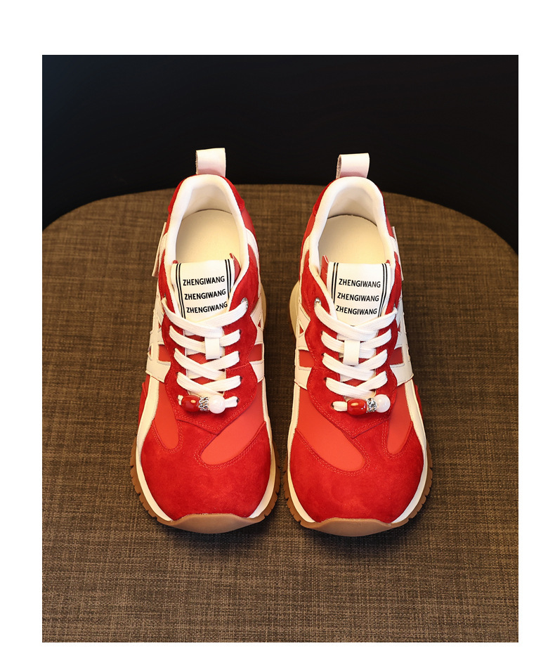 Giày sneaker nữ đế dày tăng chiều cao phong cách Token Forrest đế mềm — màu be chi tiết 18