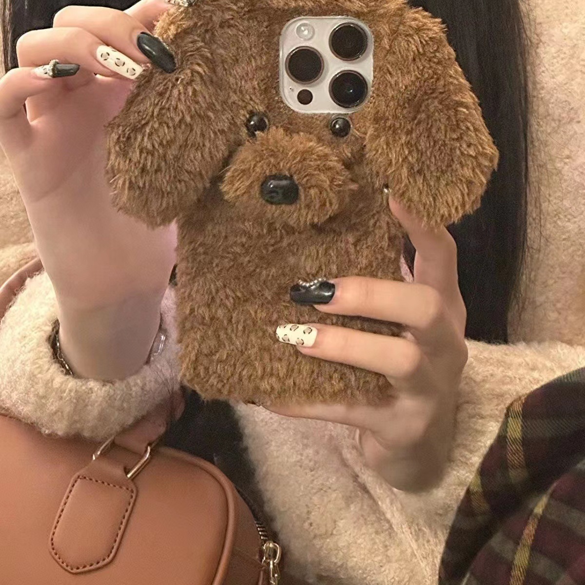 Cute, Sweet, Simple Style Style Tpu Plush Dog Cute Sweet Simple Style Phone Cases Phone Accessories