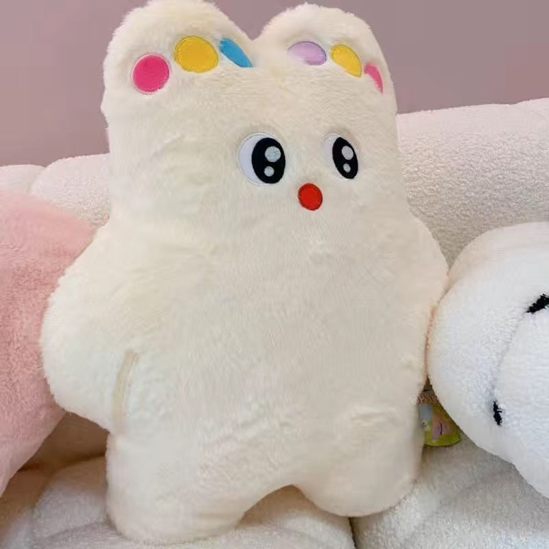 風ミルクパフ猫枕ぬいぐるみかわいいピンクの花ソファ寝室の枕誕生日|undefined
