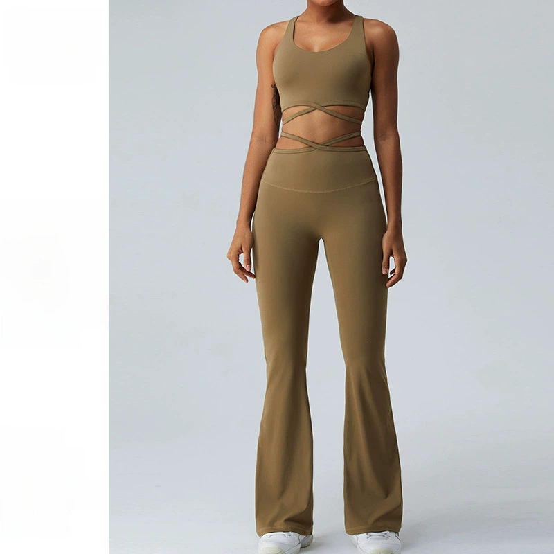 Йога-одежда, набор, мегафон, спортивные л leggings для зала, европейский стиль, тонкие бретели, красивый спину