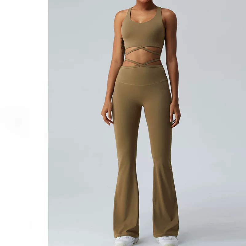 Йога-одежда, набор, мегафон, спортивные л leggings для зала, европейский стиль, тонкие бретели, красивый спину