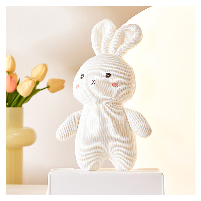 Bebé calmante muñeca de algodón de lana de punto elefante Panda ciervo conejo oso de peluche muñeca bebé mordedura-resistente