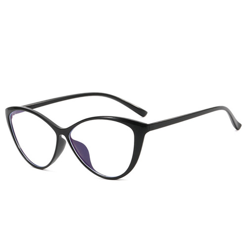 Retro cat-eye myopia glasses for women, internet celebrity large-frame anti-blue light flat mirrors, Korean style plain mirror frame glasses